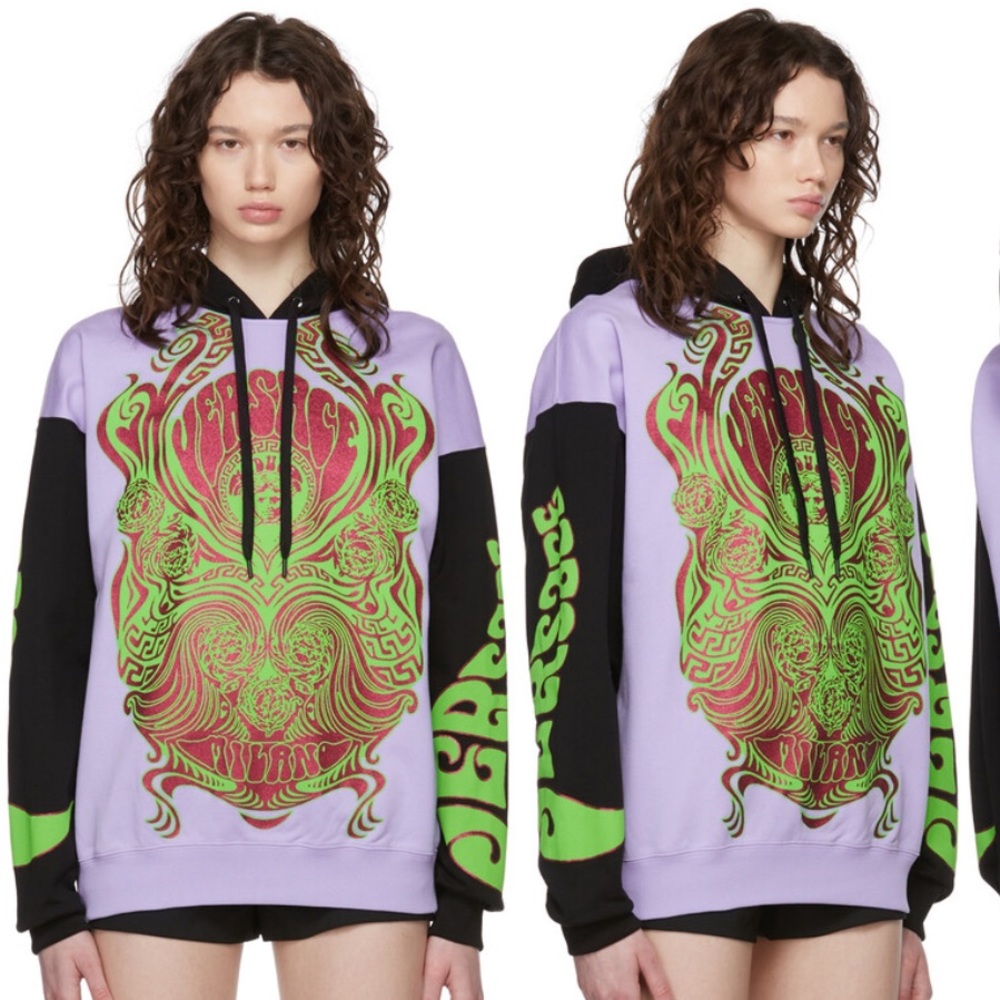Versace Purple Medusa Music Hoodie